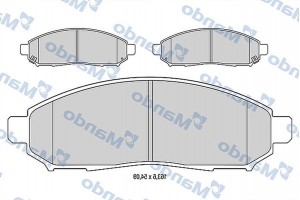 Mando Σετ τακάκια, Δισκόφρενα - MBF015746