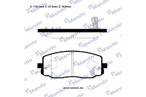 Mando Σετ τακάκια, Δισκόφρενα - RMPK25NS
