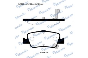 Mando Σετ τακάκια, Δισκόφρενα - RMPT35NS