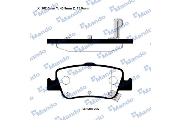 Mando Σετ τακάκια, Δισκόφρενα - RMPT35NS