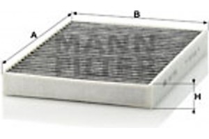 MANN-FILTER Φίλτρο, Αέρας Εσωτερικού Χώρου - Cuk 2736-2