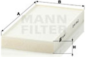 MANN-FILTER Φίλτρο, Αέρας Εσωτερικού Χώρου - Cu 1811-2