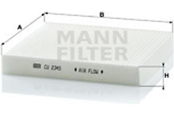 MANN-FILTER Φίλτρο, Αέρας Εσωτερικού Χώρου - Cu 2345