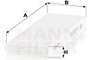 MANN-FILTER Φίλτρο, Αέρας Εσωτερικού Χώρου - Cu 25 008-2