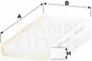 MANN-FILTER Φίλτρο, Αέρας Εσωτερικού Χώρου - Cu 25 010-2