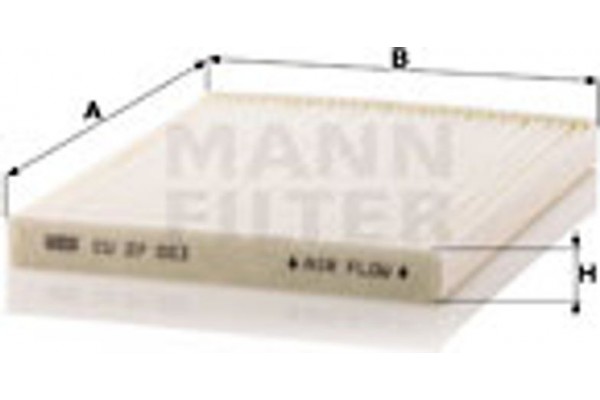 MANN-FILTER Φίλτρο, Αέρας Εσωτερικού Χώρου - Cu 27 003