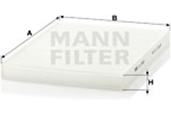 MANN-FILTER Φίλτρο, Αέρας Εσωτερικού Χώρου - Cu 2882