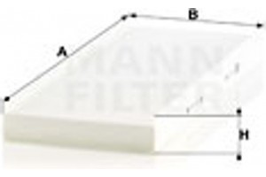 MANN-FILTER Φίλτρο, Αέρας Εσωτερικού Χώρου - Cu 3955