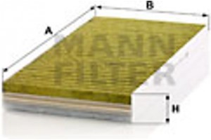 MANN-FILTER Φίλτρο, Αέρας Εσωτερικού Χώρου - Fp 50 102