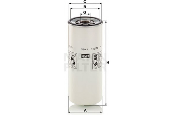 MANN-FILTER Φίλτρο Καυσίμου - Wdk 11 102/28