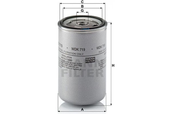 MANN-FILTER Φίλτρο Καυσίμου - Wdk 719