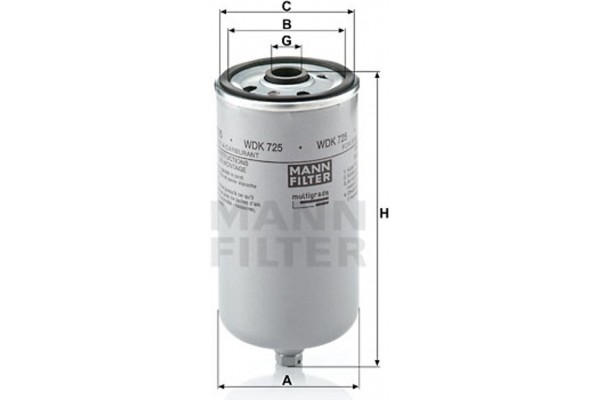 MANN-FILTER Φίλτρο Καυσίμου - Wdk 725