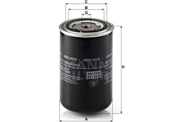 MANN-FILTER Φίλτρο Καυσίμου - Wdk 940/5