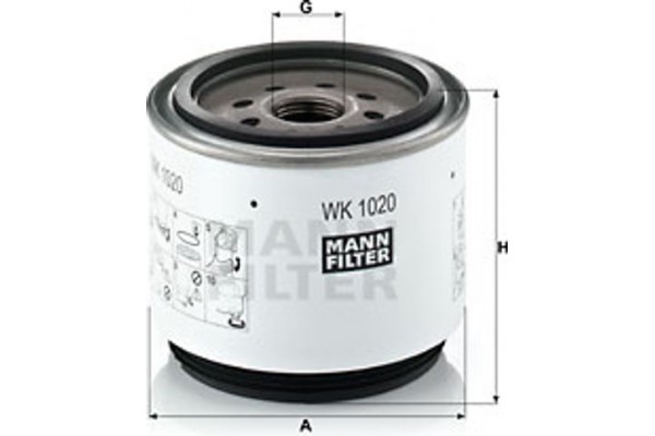 MANN-FILTER Φίλτρο Καυσίμου - Wk 1020 X