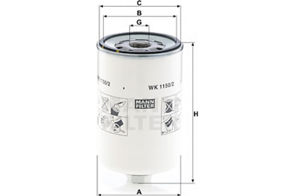 MANN-FILTER Φίλτρο Καυσίμου - Wk 1150/2