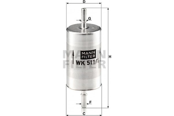 MANN-FILTER Φίλτρο Καυσίμου - Wk 511/1