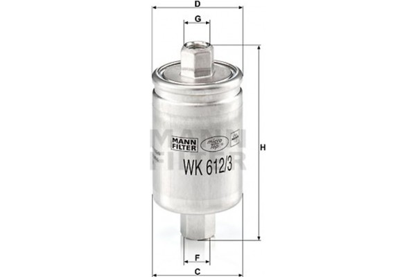 MANN-FILTER Φίλτρο Καυσίμου - Wk 612/3