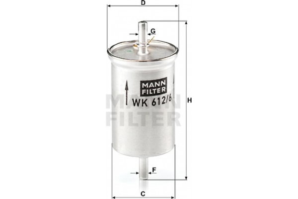 MANN-FILTER Φίλτρο Καυσίμου - Wk 612/6