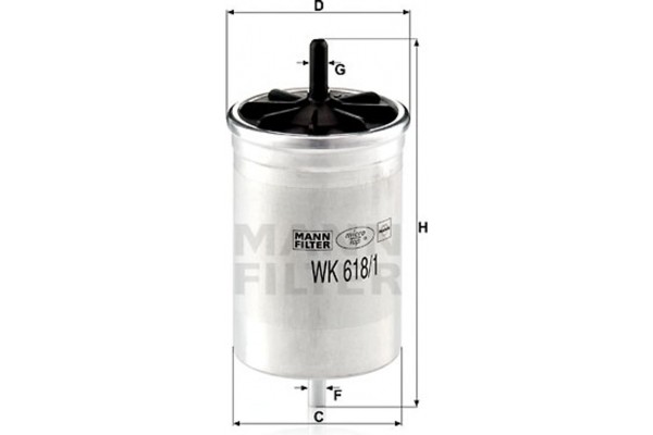 MANN-FILTER Φίλτρο Καυσίμου - Wk 618/1