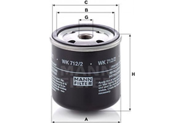 MANN-FILTER Φίλτρο Καυσίμου - Wk 712/2