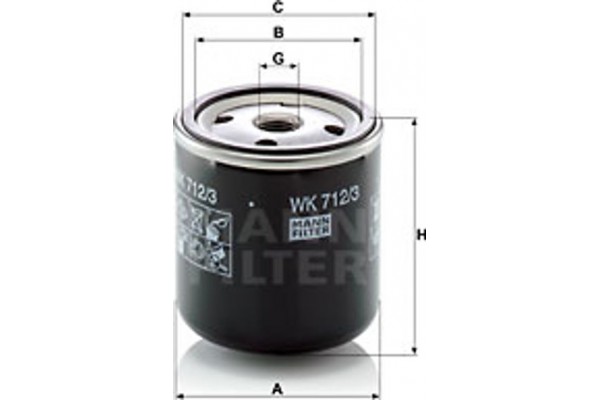 MANN-FILTER Φίλτρο Καυσίμου - Wk 712/3