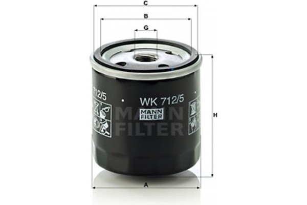 MANN-FILTER Φίλτρο Καυσίμου - Wk 712/5