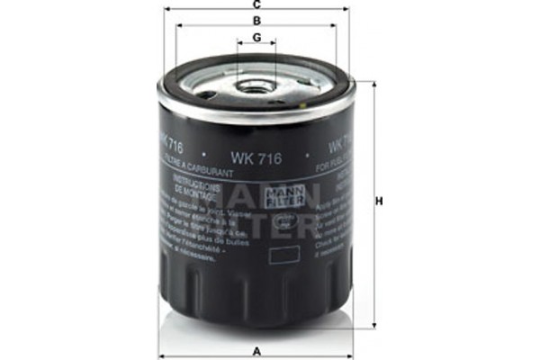 MANN-FILTER Φίλτρο Καυσίμου - Wk 716