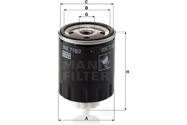 MANN-FILTER Φίλτρο Καυσίμου - Wk 718/2