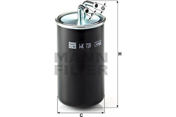 MANN-FILTER Φίλτρο Καυσίμου - Wk 728