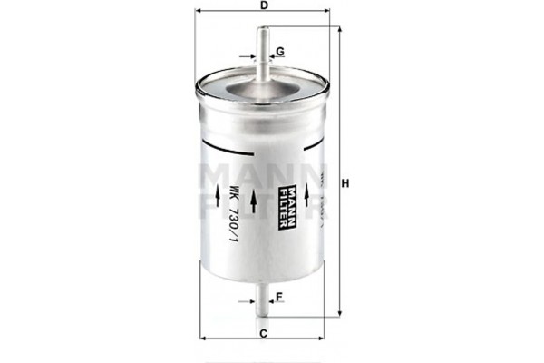 MANN-FILTER Φίλτρο Καυσίμου - Wk 730/1