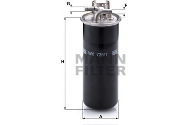 MANN-FILTER Φίλτρο Καυσίμου - Wk 735/1