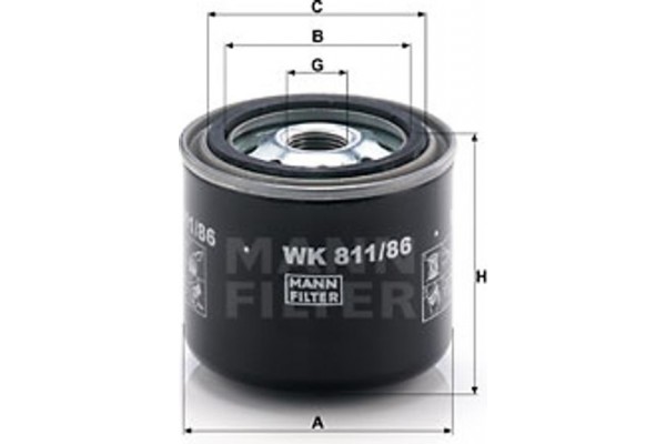 MANN-FILTER Φίλτρο Καυσίμου - Wk 811/86