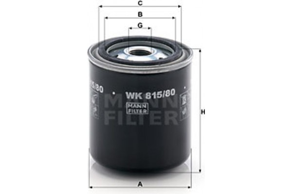 MANN-FILTER Φίλτρο Καυσίμου - Wk 815/80