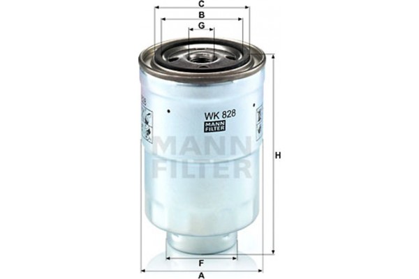 MANN-FILTER Φίλτρο Καυσίμου - Wk 828 X