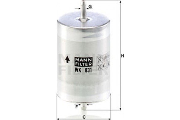 MANN-FILTER Φίλτρο Καυσίμου - Wk 831