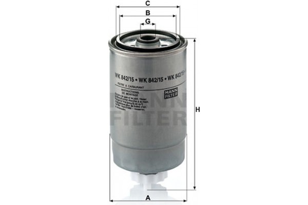 MANN-FILTER Φίλτρο Καυσίμου - Wk 842/15