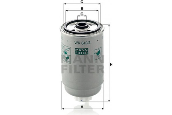 MANN-FILTER Φίλτρο Καυσίμου - Wk 842/2