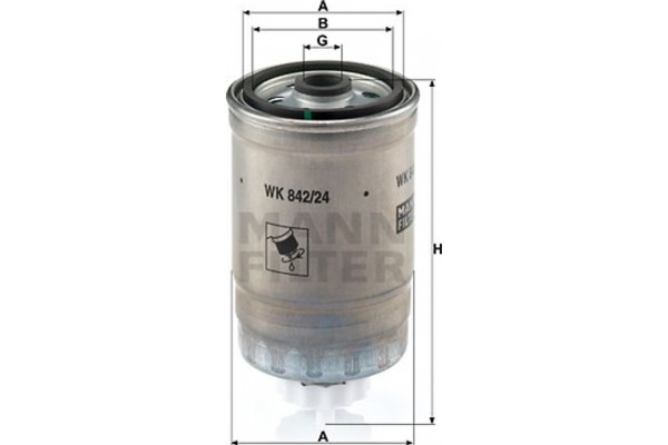MANN-FILTER Φίλτρο Καυσίμου - Wk 842/24