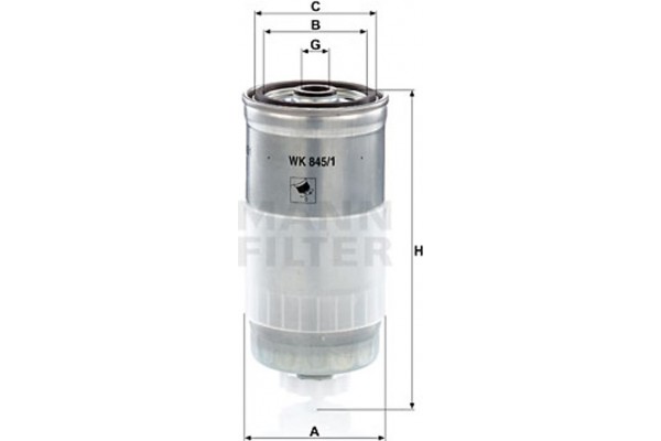 MANN-FILTER Φίλτρο Καυσίμου - Wk 845/1