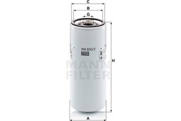 MANN-FILTER Φίλτρο Καυσίμου - Wk 850/3