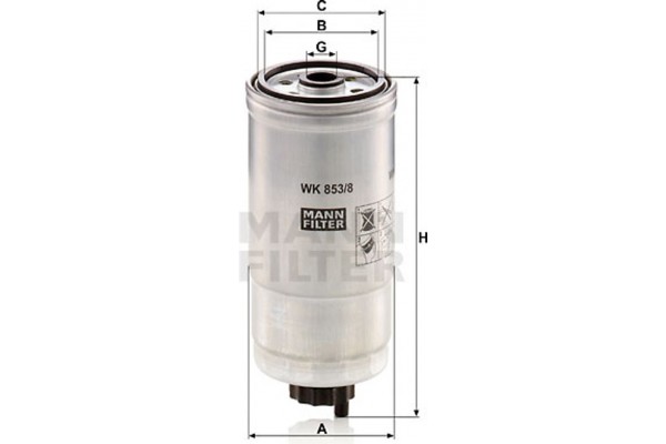 MANN-FILTER Φίλτρο Καυσίμου - Wk 853/8