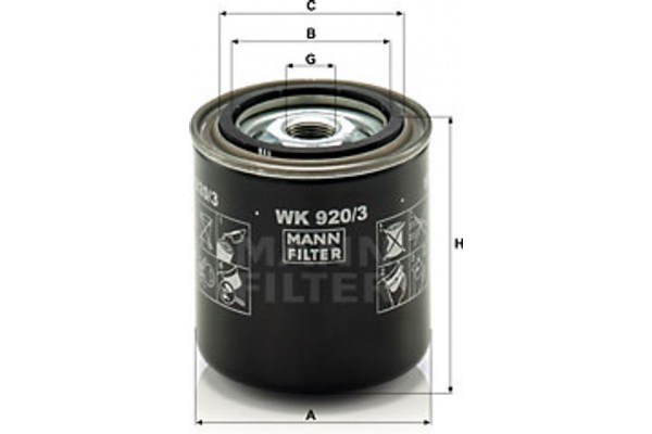 MANN-FILTER Φίλτρο Καυσίμου - Wk 920/3