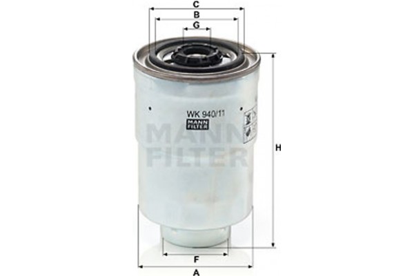 MANN-FILTER Φίλτρο Καυσίμου - Wk 940/11 X