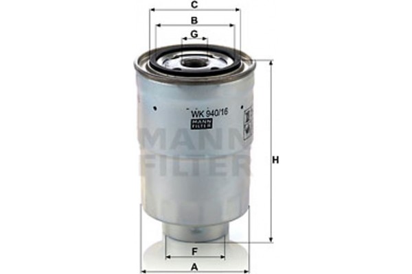 MANN-FILTER Φίλτρο Καυσίμου - Wk 940/16 X