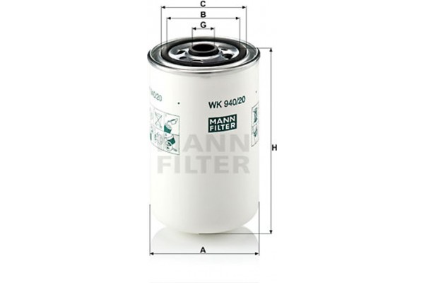 MANN-FILTER Φίλτρο Καυσίμου - Wk 940/20