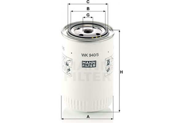 MANN-FILTER Φίλτρο Καυσίμου - Wk 940/5