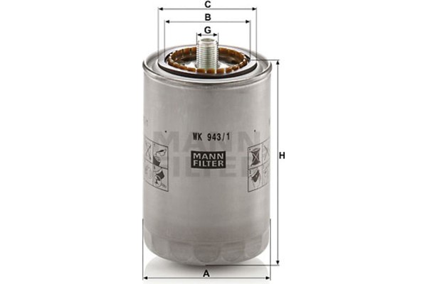 MANN-FILTER Φίλτρο Καυσίμου - Wk 943/1