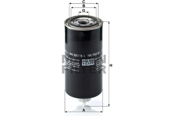 MANN-FILTER Φίλτρο Καυσίμου - Wk 950/16 X