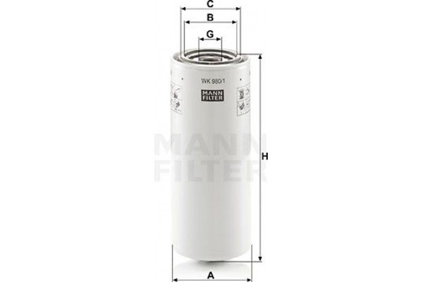 MANN-FILTER Φίλτρο Καυσίμου - Wk 980/1