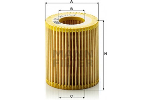 MANN-FILTER Φίλτρο Λαδιού - Hu 711/4 X